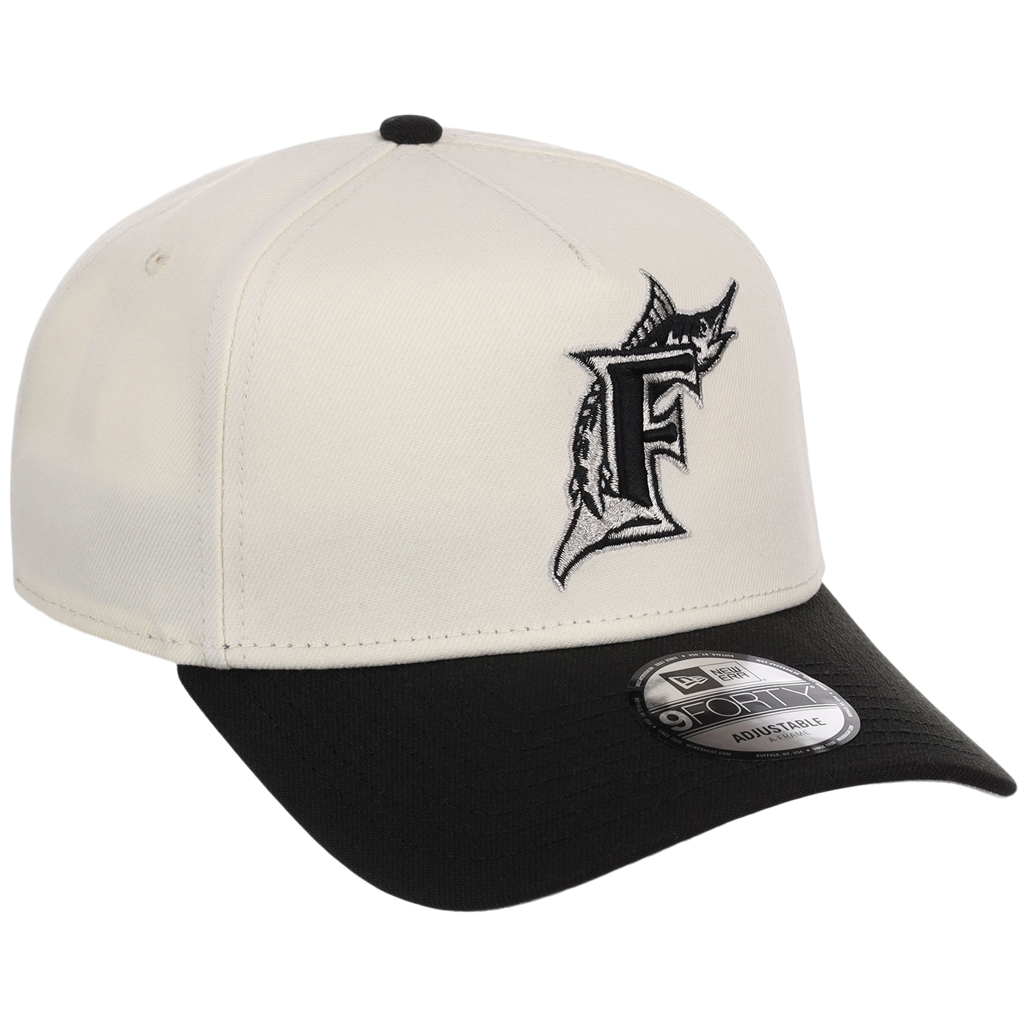 Miami Marlins MLB Chrome x Black FASHION CORE New Era 9FORTY A-Frame