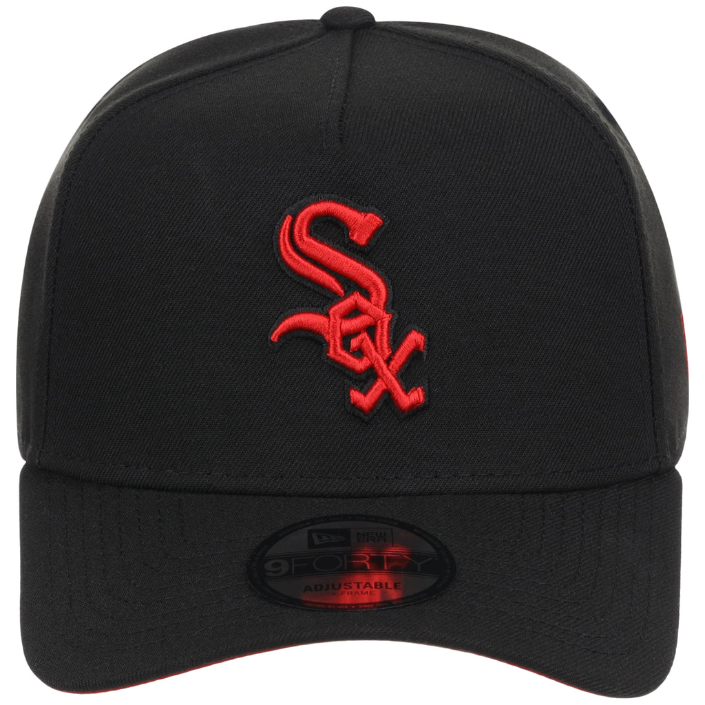 Chicago White Sox MLB Black x Red FASHION CORE New Era 9FORTY A-Frame