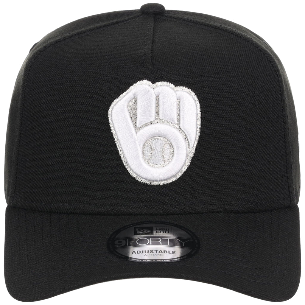 Milwaukee Brewers MLB Black x White FASHION CORE New Era 9FORTY A-Frame