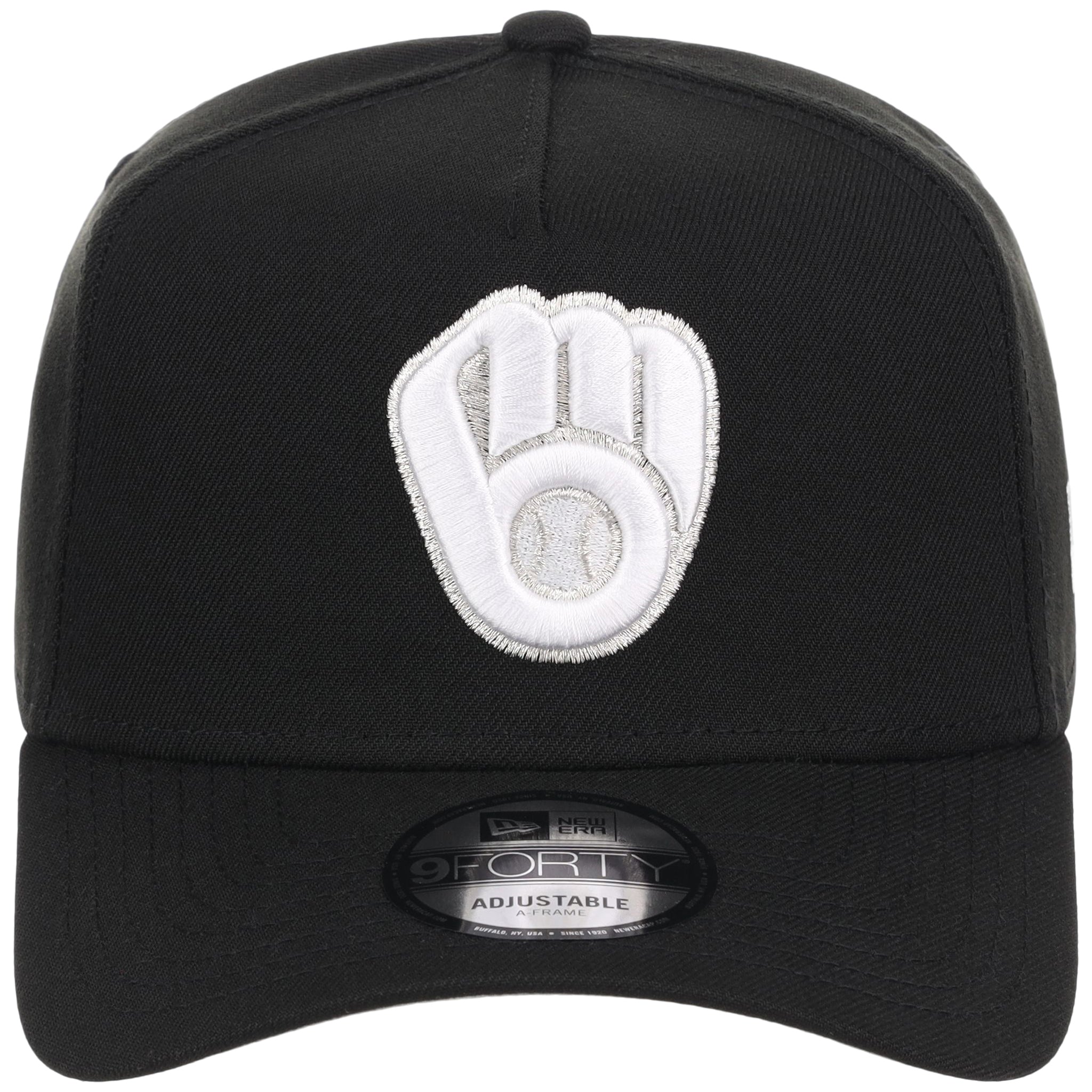 Milwaukee Brewers MLB Black x White FASHION CORE New Era 9FORTY A-Frame