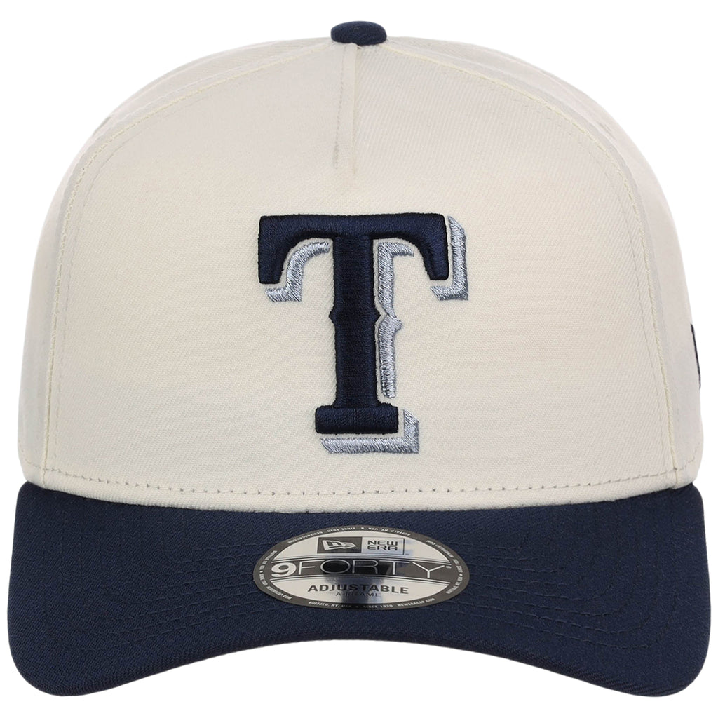 Texas Rangers MLB Chrome x Navy FASHION CORE New Era 9FORTY A-Frame