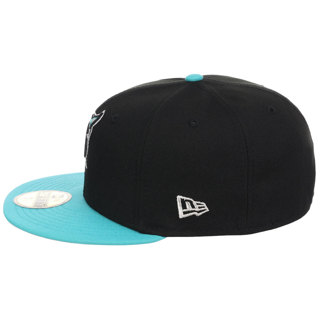 Florida Marlins MLB Flipmode 2.0 New Era 59FIFTY (Black/Teal/Gray)