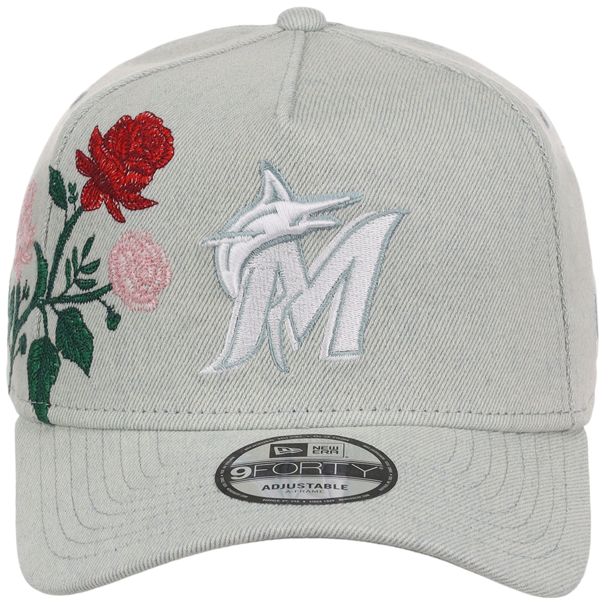 Miami Marlins MLB Denim Flower New Era 9FORTY