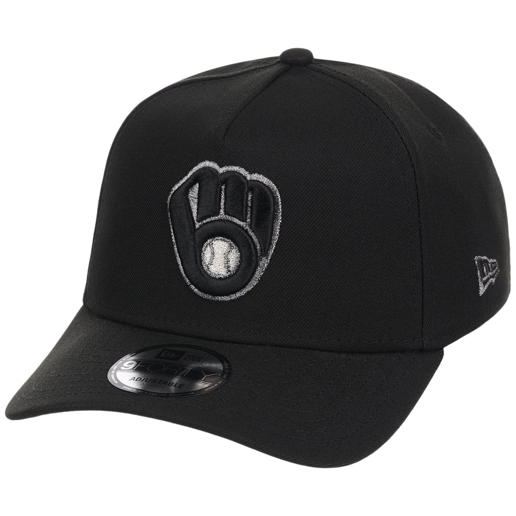 Milwaukee Brewers MLB Liquid Titanium New Era 9FORTY A-Frame