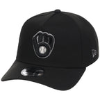 Milwaukee Brewers MLB Liquid Titanium New Era 9FORTY A-Frame