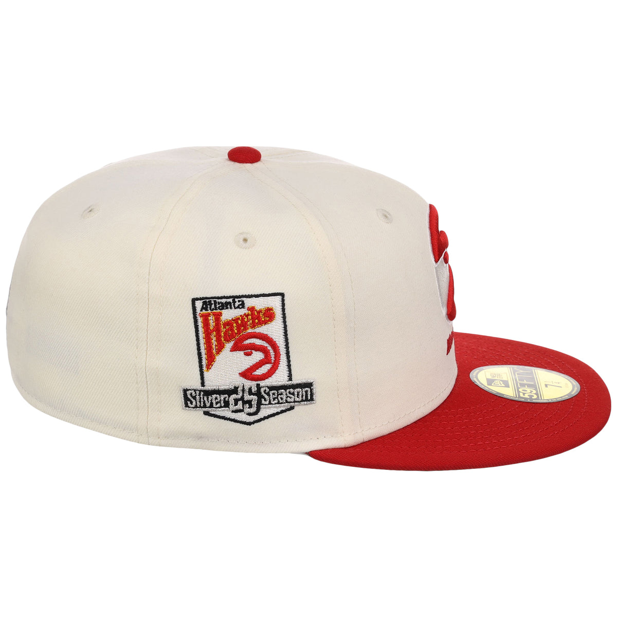 Atlanta Hawks NBA Chrome OTC New Era 59FIFTY (Chrome/Red)