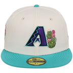 Arizona Diamondbacks Phoenix Crown the City New Era 59FIFTY (Chrome/Teal)