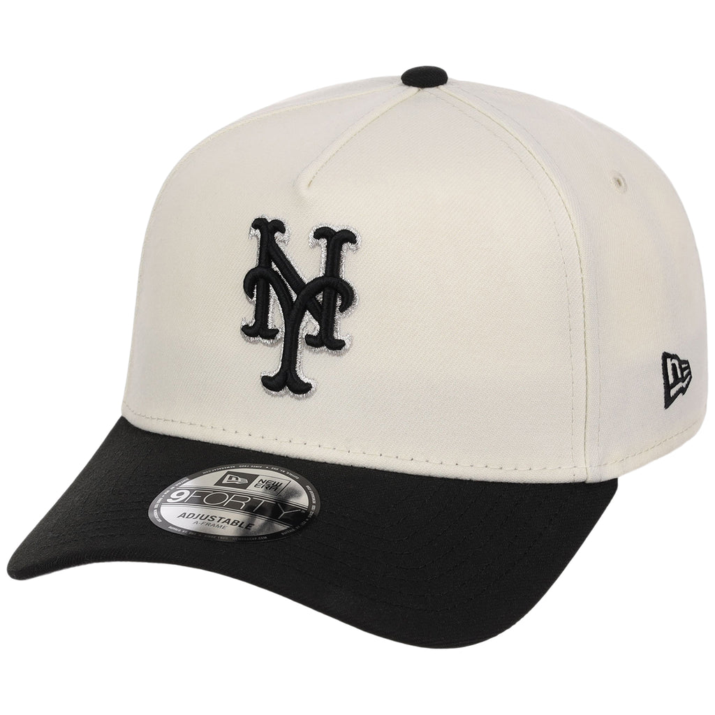 New York Mets MLB Chrome x Black FASHION CORE New Era 9FORTY A-Frame