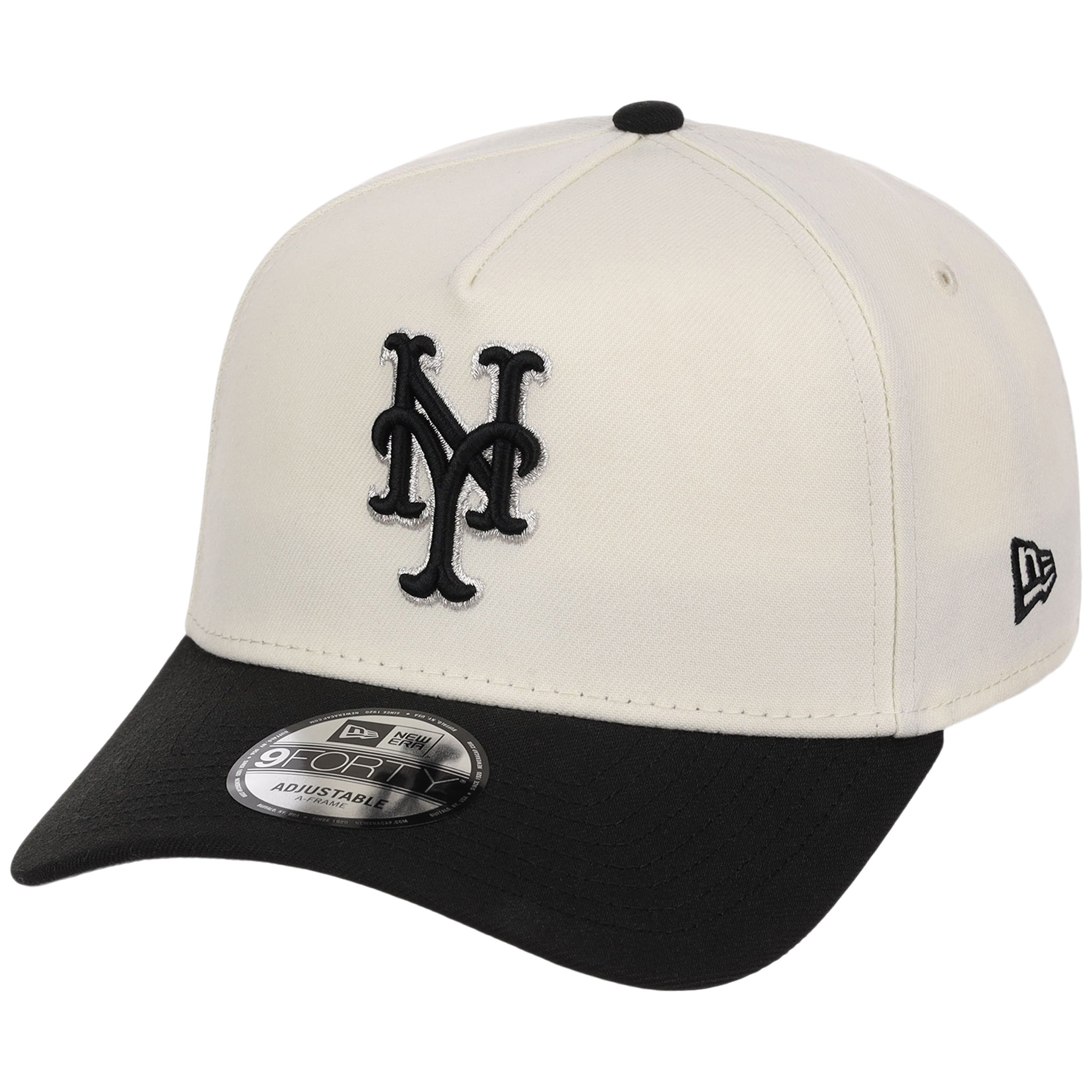 New York Mets MLB Chrome x Black FASHION CORE New Era 9FORTY A-Frame