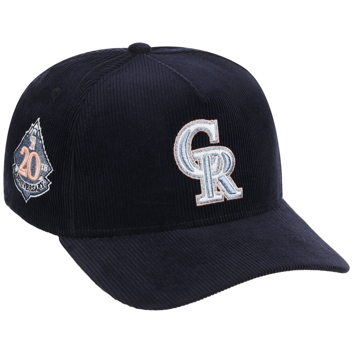 Colorado Rockies MLB Peach Ice Navy Cord New Era 9FORTY A-Frame