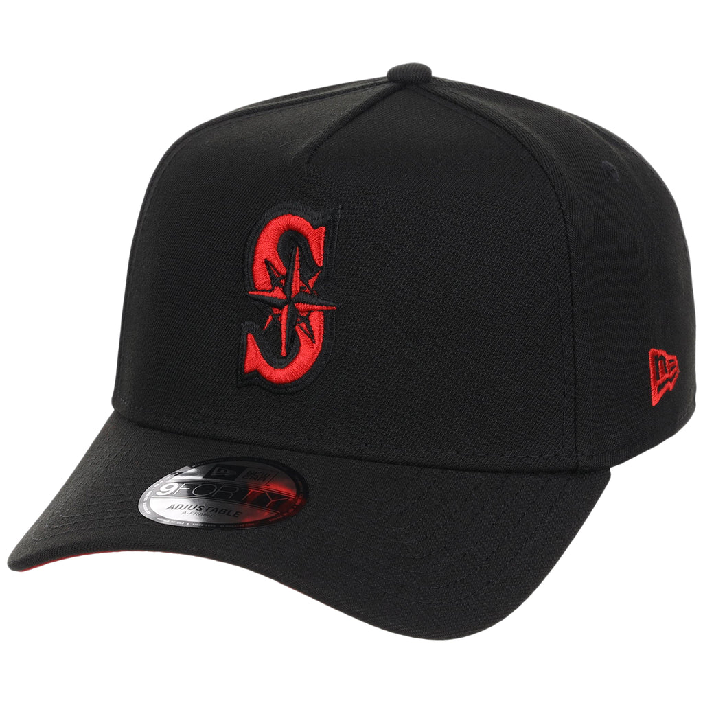 Seattle Mariners MLB Black x Red FASHION CORE New Era 9FORTY A-Frame