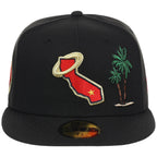California Angels Crown the City New Era 59FIFTY Palm Tree (Black/Black/Gray) 1