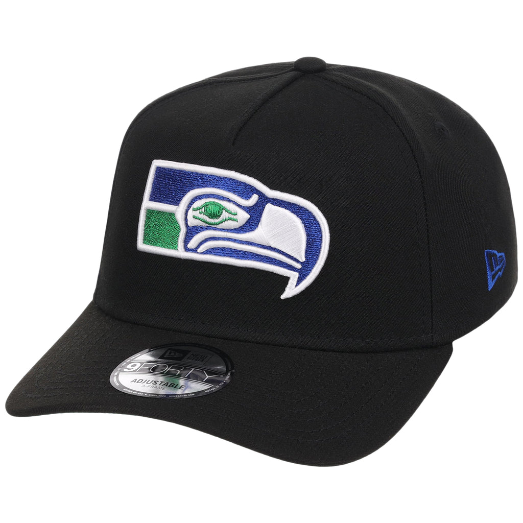 Seattle Seahawks NFL Black Dome New Era 9FORTY A-Frame