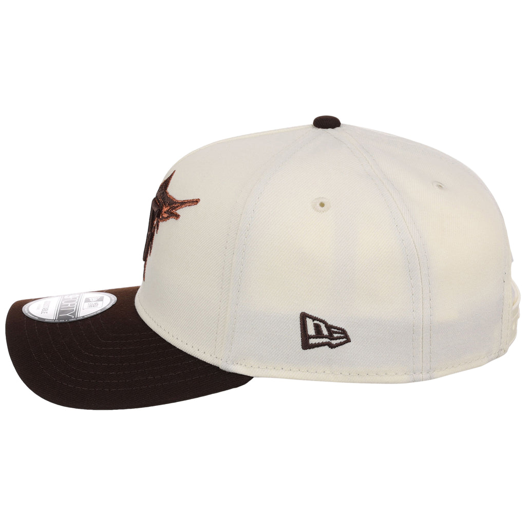 Miami Marlins MLB Chrome x Burnt Wood FASHION CORE New Era 9FORTY A-Frame