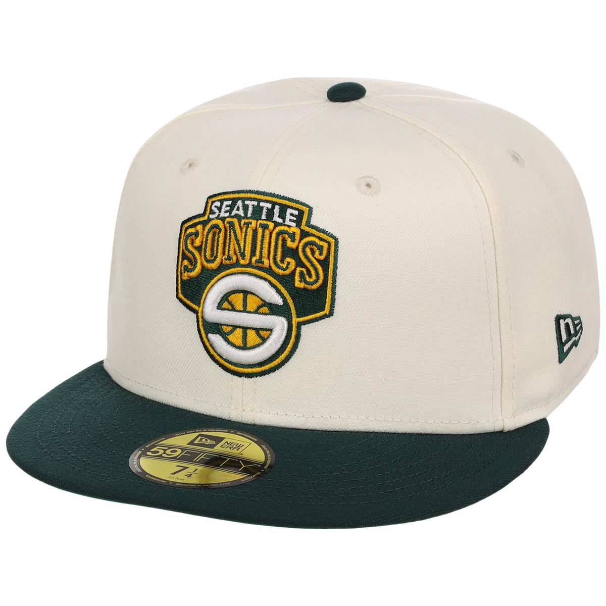 Seattle Supersonics NBA Chrome OTC New Era 59FIFTY (Chrome/Dark Green)