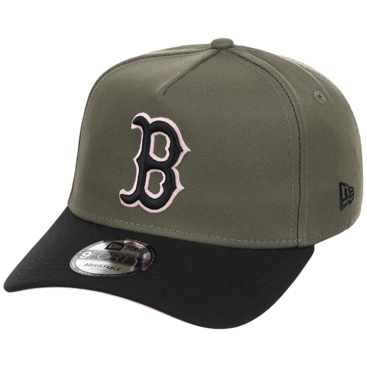 Boston Red Sox MLB Olive x Black & Pink FASHION CORE New Era 9FORTY A-Frame