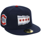 Chicago Cubs Northside Chicago Crown the City New Era 59FIFTY (Navy/Navy)