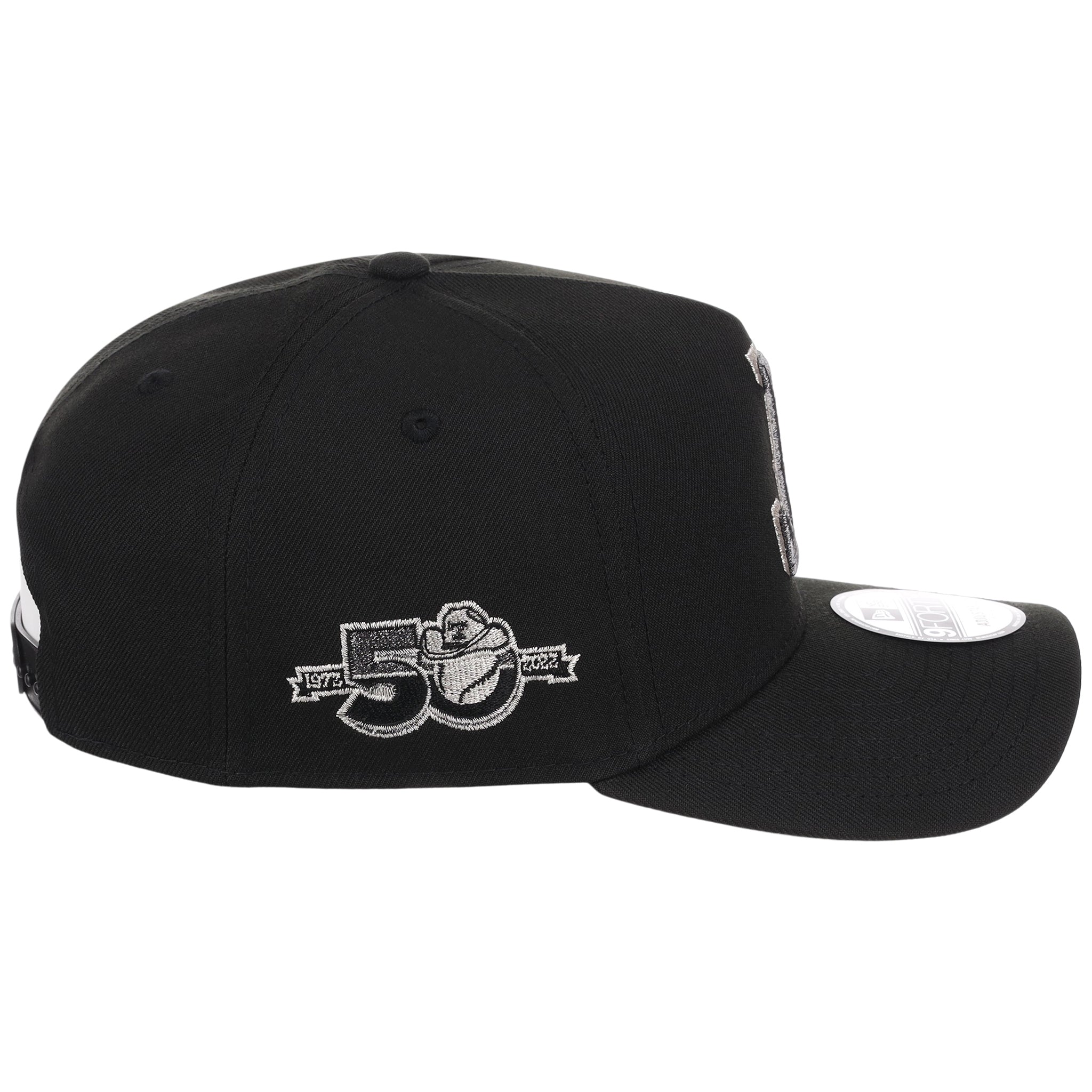 Texas Rangers MLB Flipmode 2.0 Liquid Titanium New Era 9FORTY A-Frame (Black/Black/Gray)