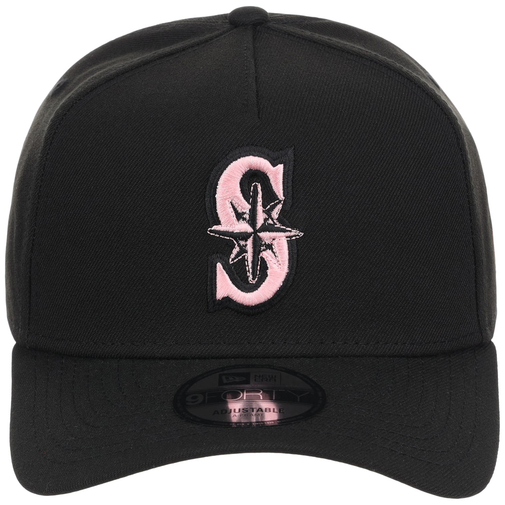 Seattle Mariners MLB Black x Pink FASHION CORE New Era 9FORTY A-Frame