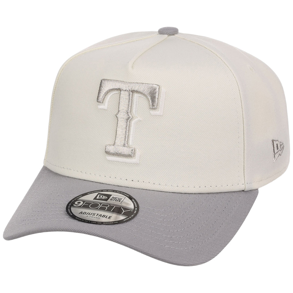 Texas Rangers MLB Chrome x Gray FASHION CORE New Era 9FORTY A-Frame