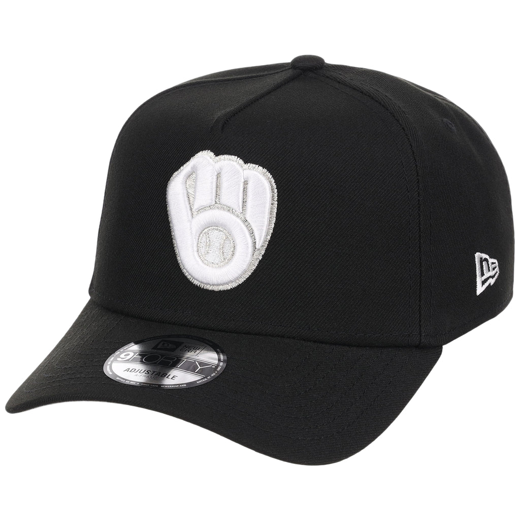 Milwaukee Brewers MLB Black x White FASHION CORE New Era 9FORTY A-Frame