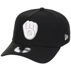 Milwaukee Brewers MLB Black x White FASHION CORE New Era 9FORTY A-Frame