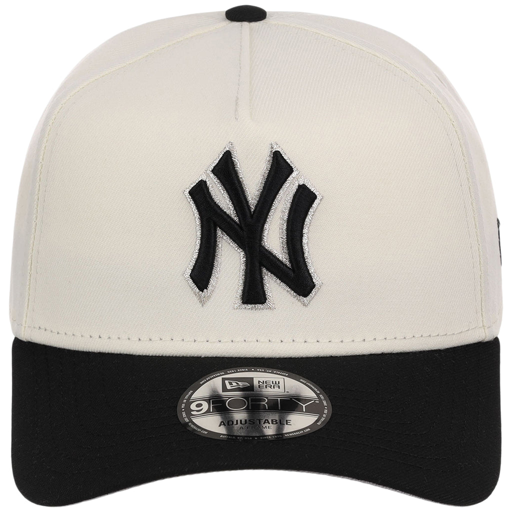New York Yankees MLB Chrome x Black FASHION CORE New Era 9FORTY A-Frame