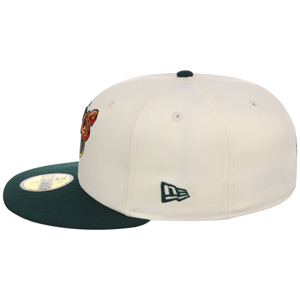 Seattle Supersonics NBA Chrome OTC New Era 59FIFTY (Chrome/Dark Green)