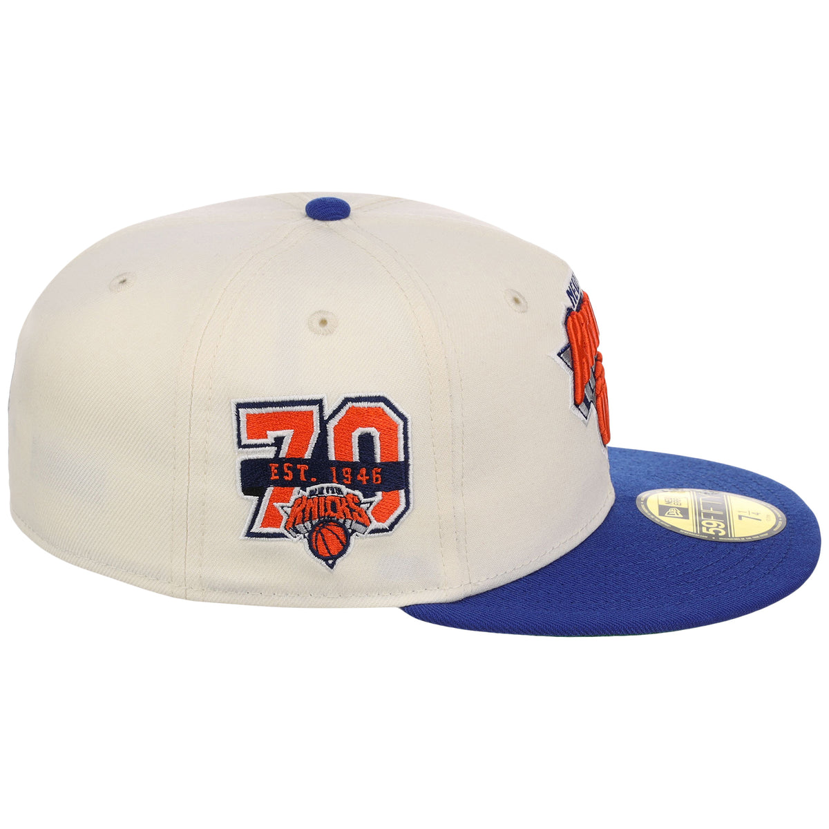 New York Knicks NBA Chrome OTC New Era 59FIFTY (Chrome/Royal)