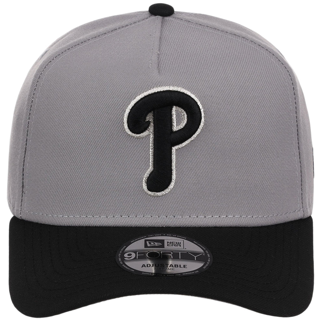 Philadelphia Phillies MLB Gray x Black FASHION CORE New Era 9FORTY A-Frame