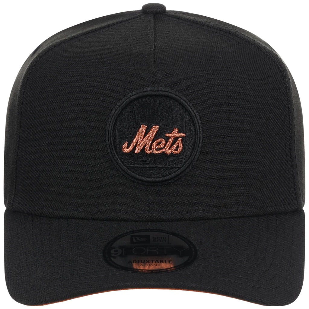 New York Mets MLB Black x Rust FASHION CORE New Era 9FORTY A-Frame