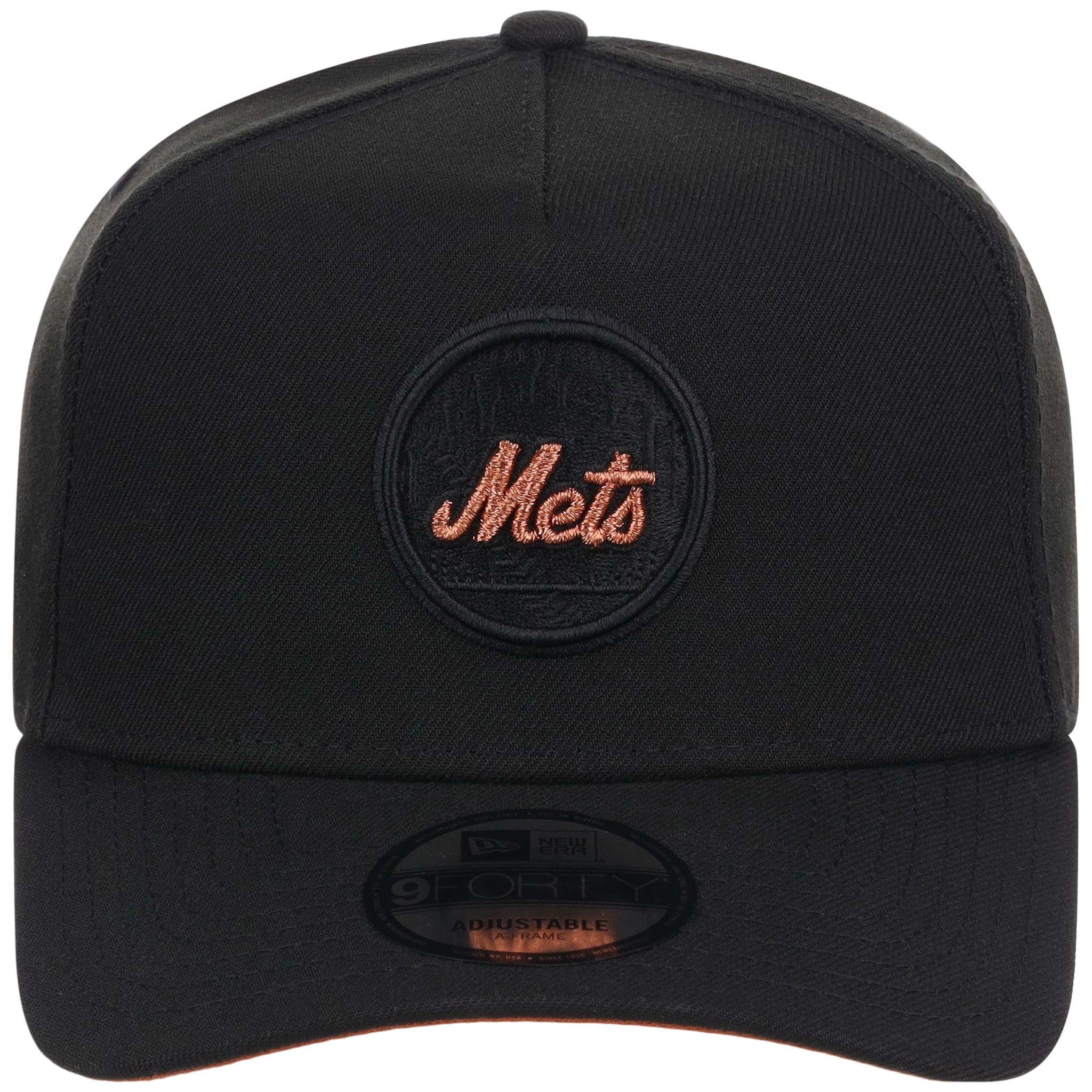 New York Mets MLB Black x Rust FASHION CORE New Era 9FORTY A-Frame