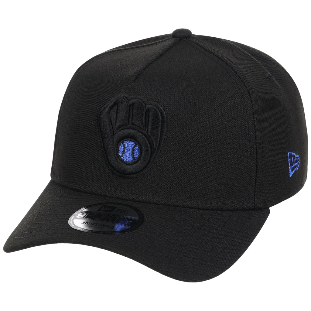 Milwaukee Brewers MLB Black x Royal FASHION CORE New Era 9FORTY A-Frame