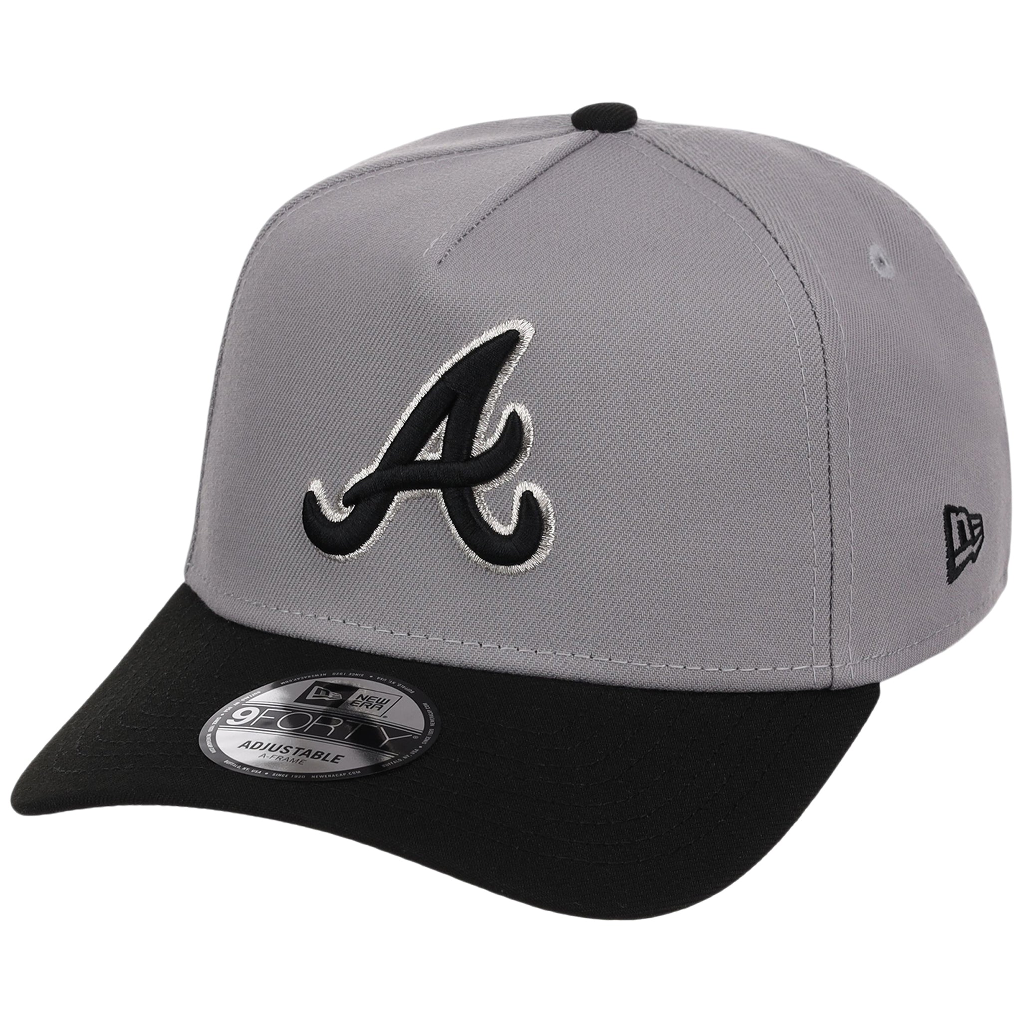 Atlanta Braves MLB Gray x Black FASHION CORE New Era 9FORTY A-Frame
