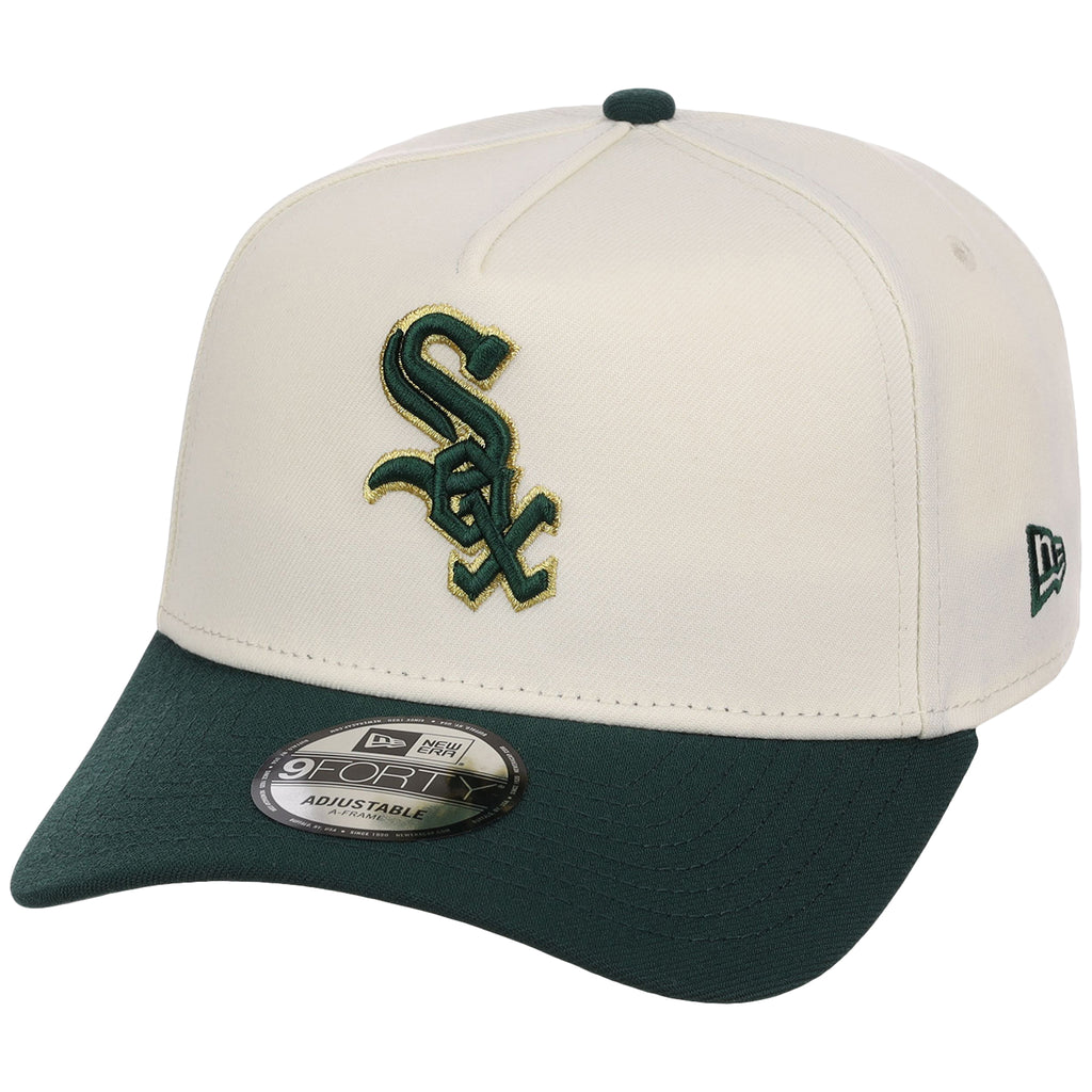 Chicago White Sox MLB Chrome x Dark Green FASHION CORE New Era 9FORTY A-Frame