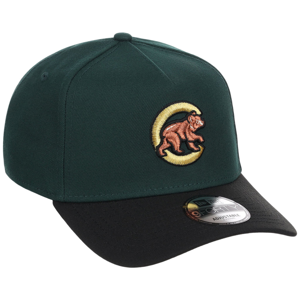 Chicago Cubs MLB Dark Green x Black FASHION CORE New Era 9FORTY A-Frame
