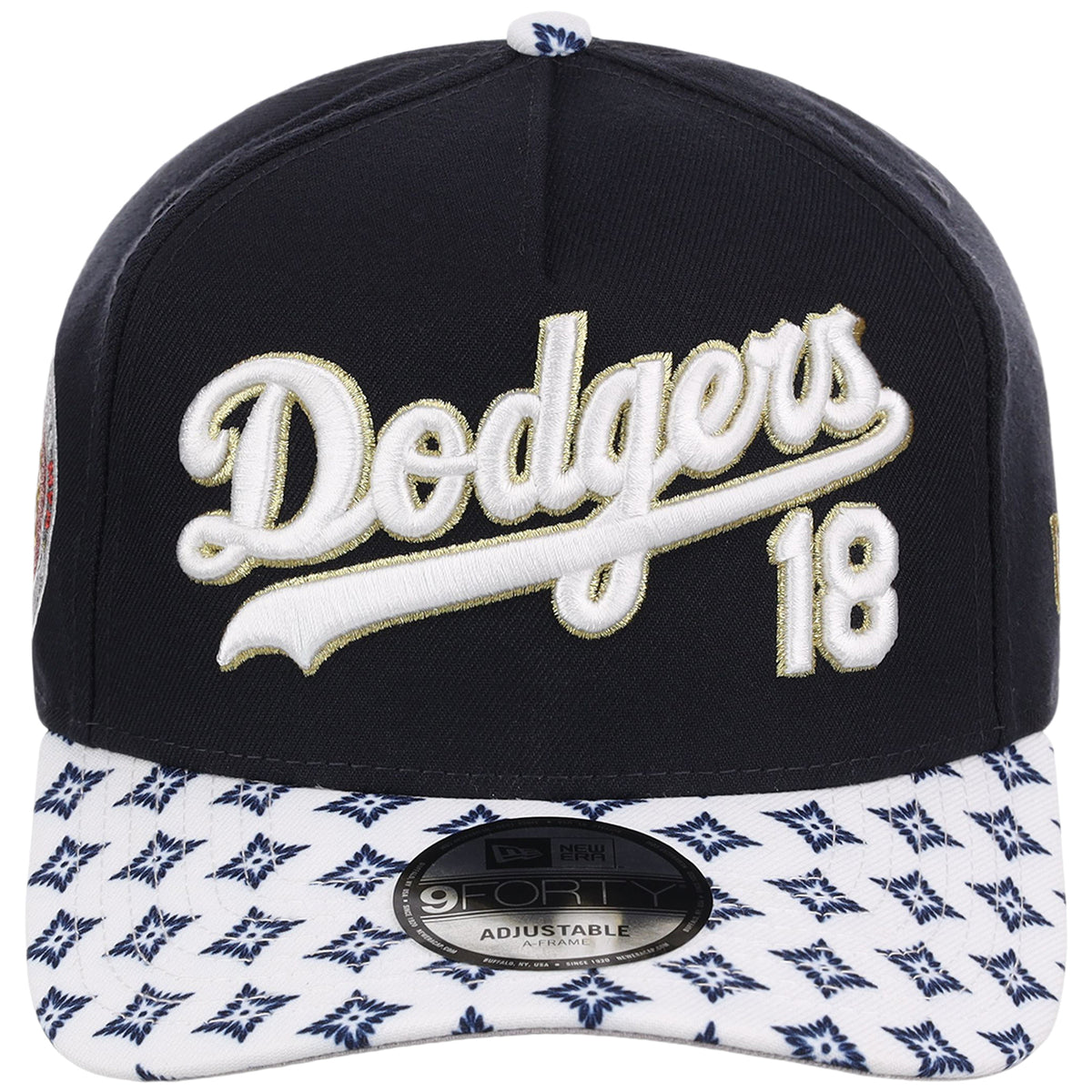 Los Angeles Dodgers Pacific Canvas New Era 9FORTY (Dark Royal/Multi)