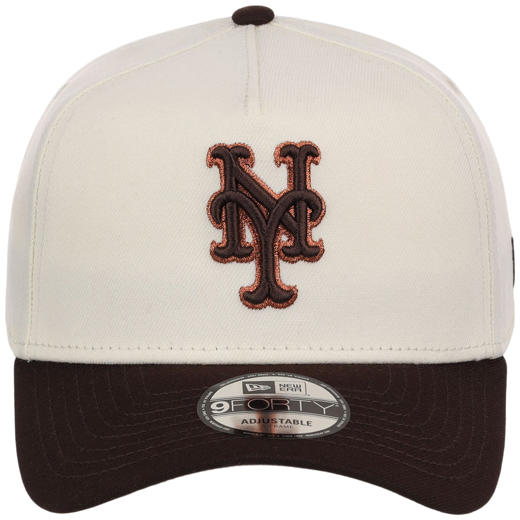 New York Mets MLB Chrome x Burnt Wood FASHION CORE New Era 9FORTY A-Frame