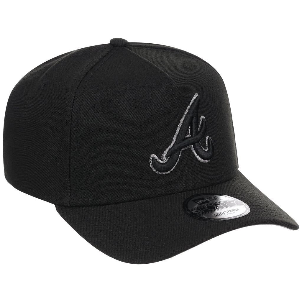 Atlanta Braves MLB Black x Pewter FASHION CORE New Era 9FORTY A-Frame