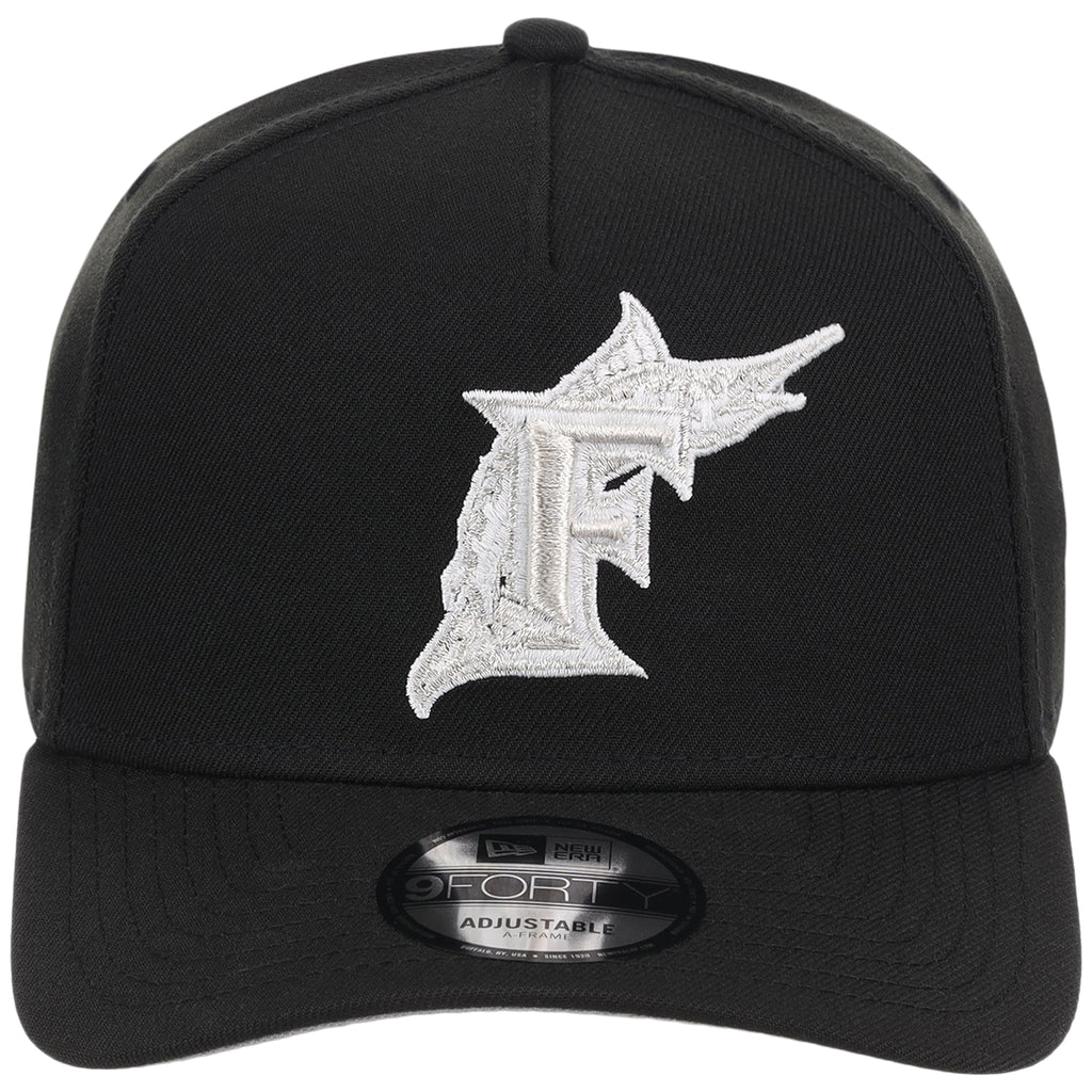 Miami Marlins MLB Black x White FASHION CORE New Era 9FORTY A-Frame