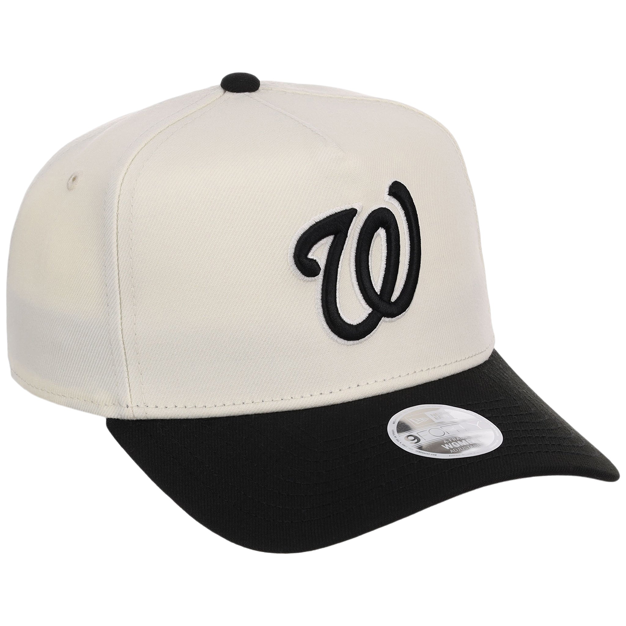 Washington Nationals Women's New Era 9FORTY Chrome x Black A-Frame
