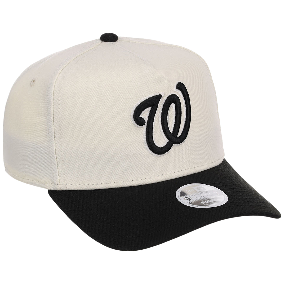 Washington Nationals Women's New Era 9FORTY Chrome x Black A-Frame