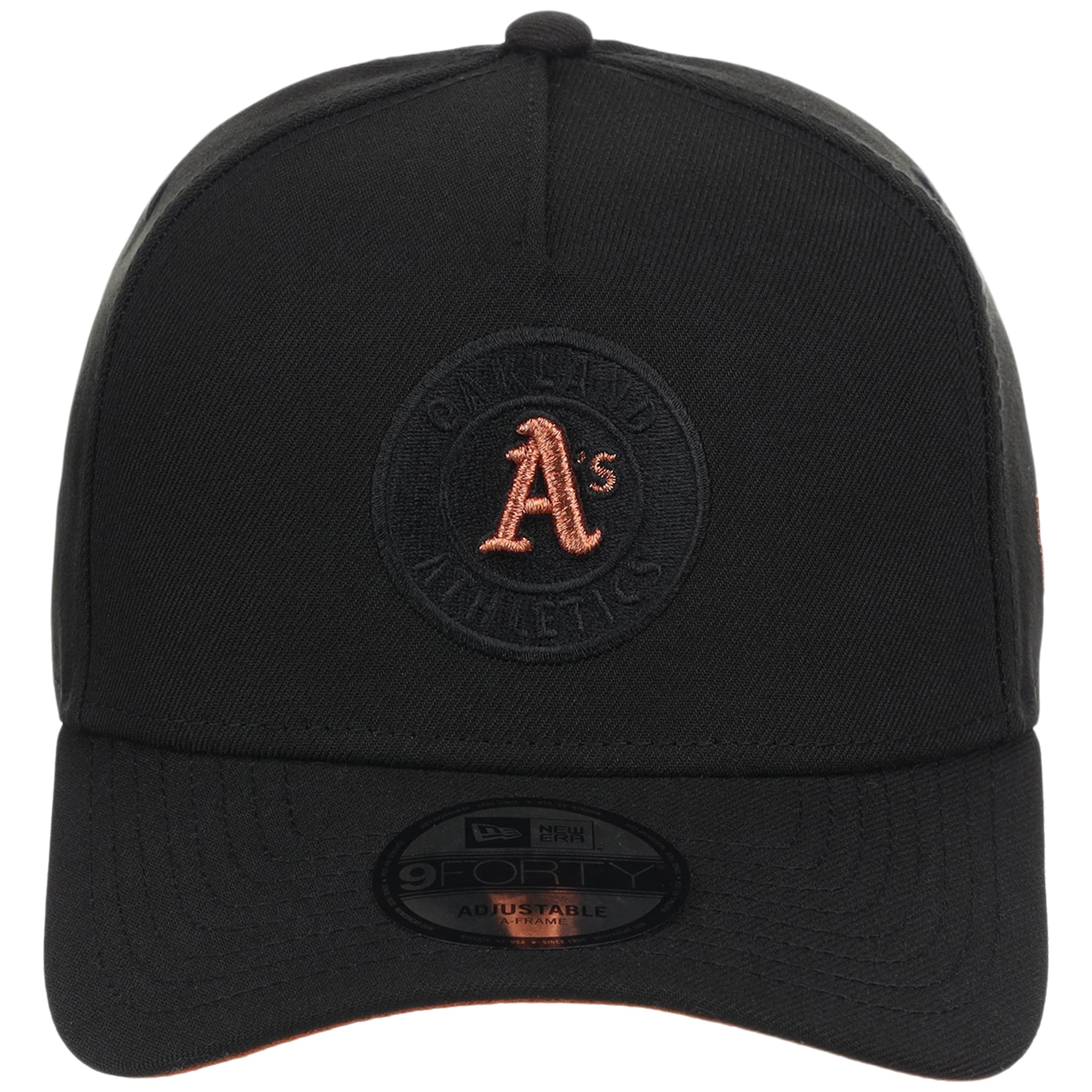 Oakland Athletics MLB Black x Rust FASHION CORE New Era 9FORTY A-Frame