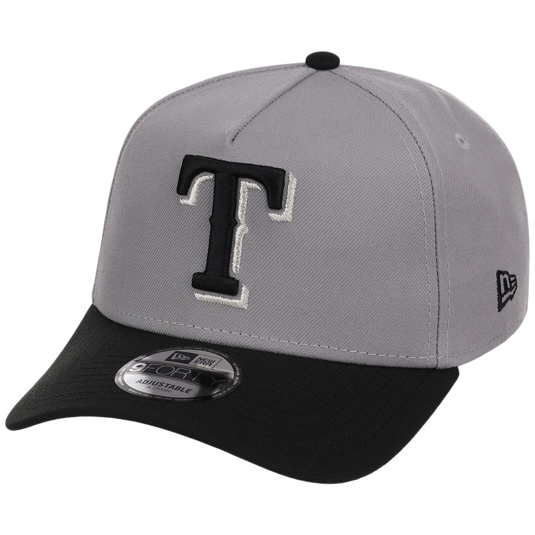 Texas Rangers MLB Gray x Black FASHION CORE New Era 9FORTY A-Frame
