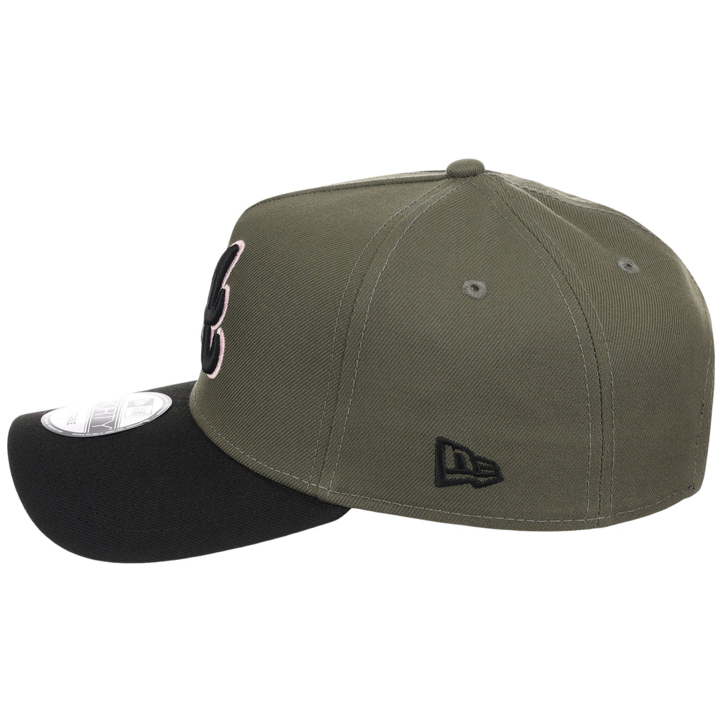 Atlanta Braves MLB Olive x Black & Pink FASHION CORE New Era 9FORTY A-Frame