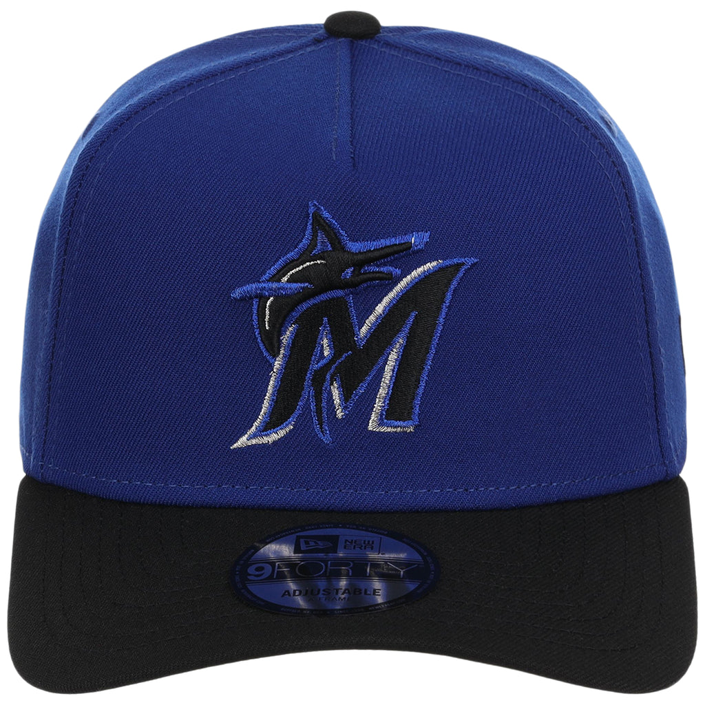 Miami Marlins MLB Royal x Black FASHION CORE New Era 9FORTY A-Frame