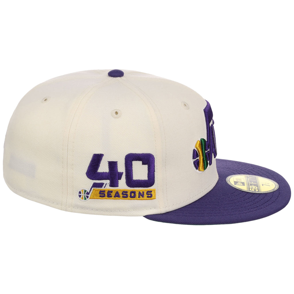 Utah Jazz NBA Chrome OTC New Era 59FIFTY (Chrome/Purple)