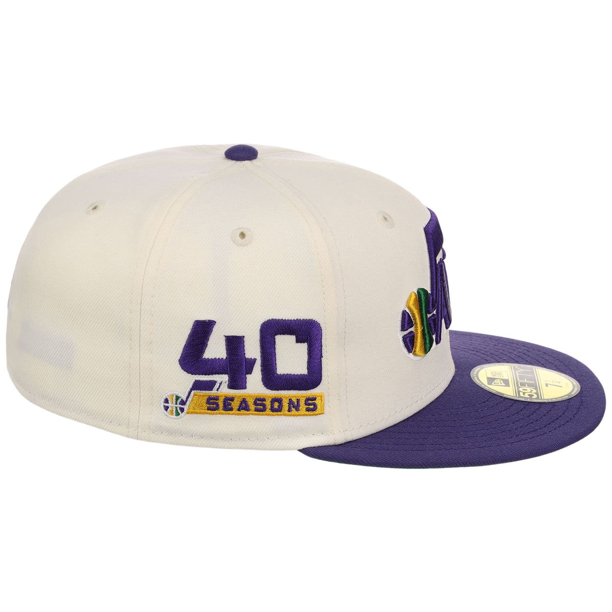 Utah Jazz NBA Chrome OTC New Era 59FIFTY (Chrome/Purple)
