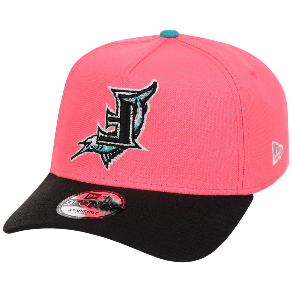 Florida Marlins MLB Flipmode 2.0 New Era 9FORTY A-Frame (Pink/Black/Gray)