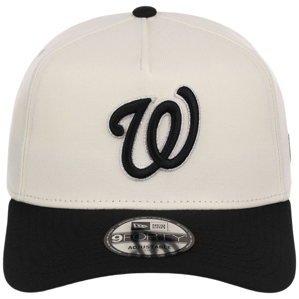 Washington Nationals MLB Chrome x Black FASHION CORE New Era 9FORTY A-Frame
